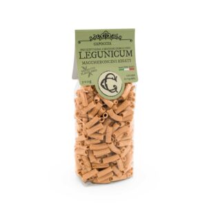 MAccheroncini biologici ai ceci: pasta bio realizzata con grani duri bio e legumi biologici