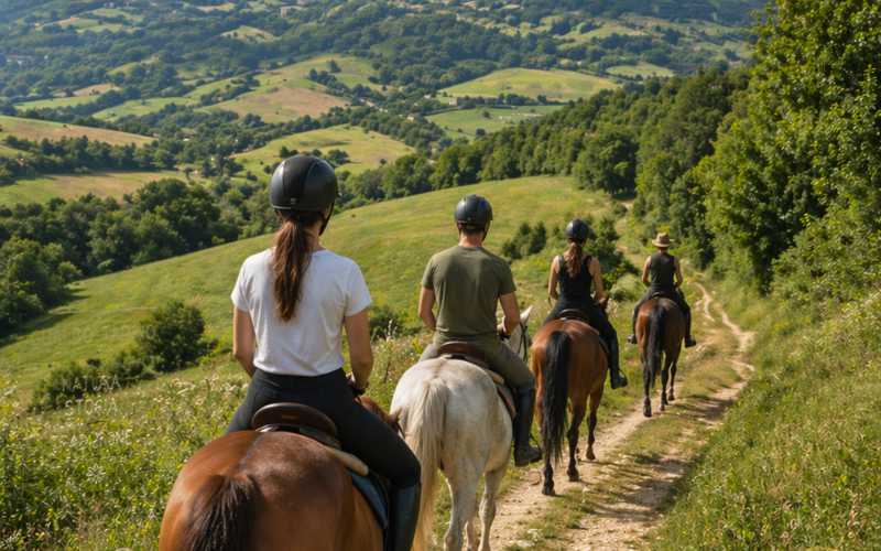 Passeggiate a cavallo organizzate per ospiti di strutture del territorio