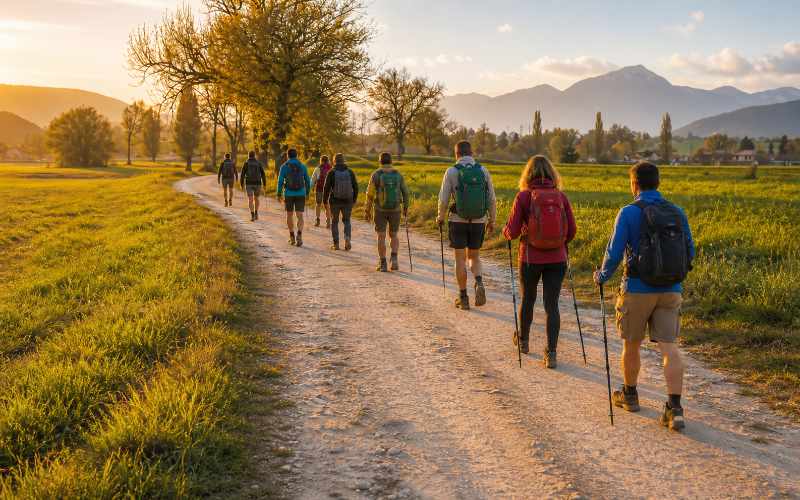 Passeggiate a piedi organizzate per ospiti di strutture del territorio
